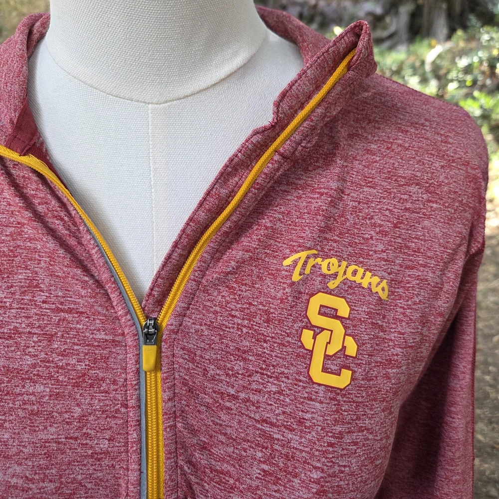 Nike Dri-Fit Women's USC College Gear Long Sleeve‎ Quarter-Zip Top - Picture 4 of 6